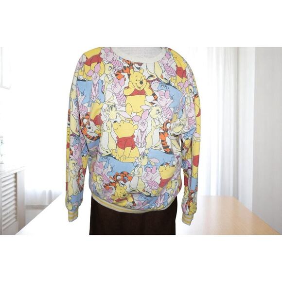 Vintage Winnie the Pooh Reversible Sweatshirt Size S – All-Over Print & "Silly O - Picture 2 of 15